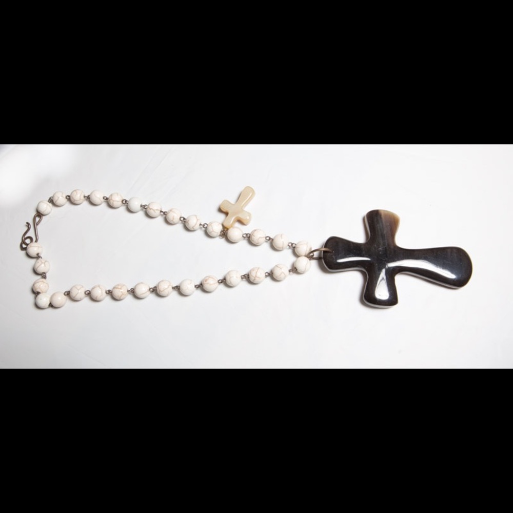 Beaded cross necklace